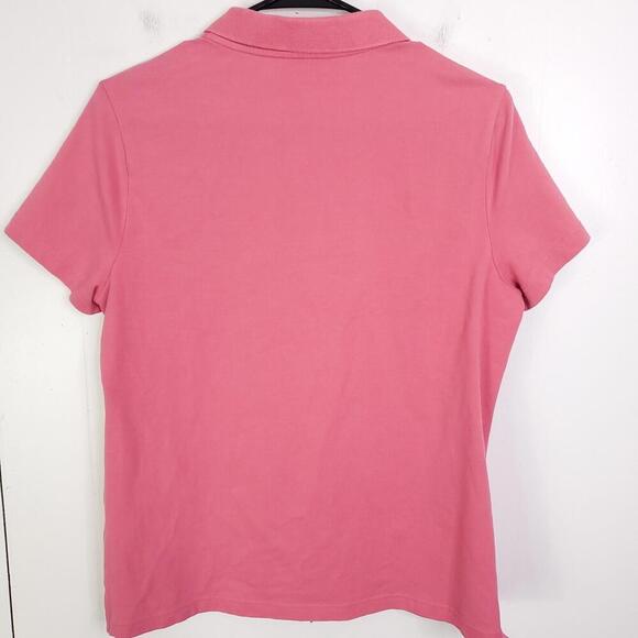 Talbots Shirt Womens L Petite Short Sleeve Polo Golf Preppy Classic Country Club - Picture 8 of 8